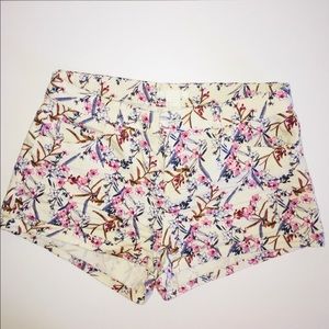 Floral jean shorts